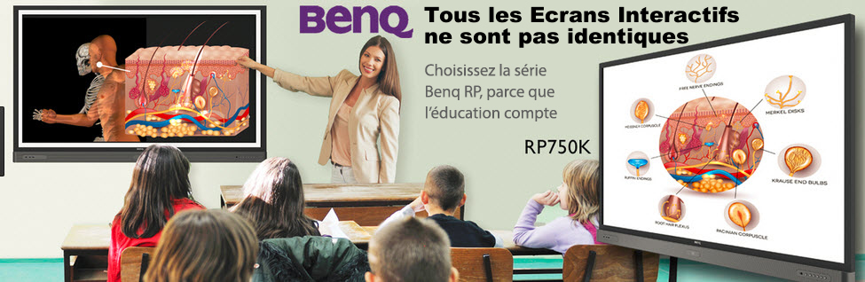 ecran interactif BenQ avec rev&ecirc;tement antibacterien
